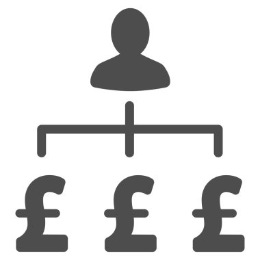 Lirası toplayıcı düz vektör simgesi simgesi