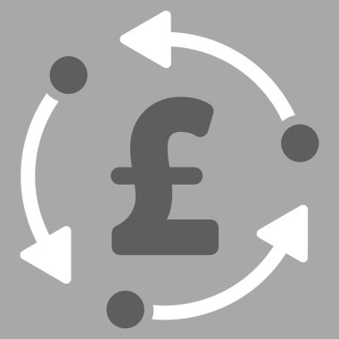 Lirası döndürme düz vektör simgesi simgesi