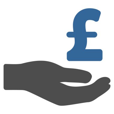 Lirası bağış düz vektör simgesi simgesi