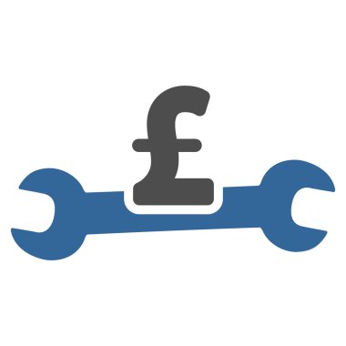 Düz vektör simgesi simgesi hizmet Lirası maliyet