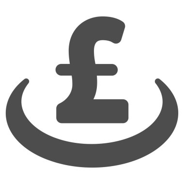 Lirası mevduat yerleşim düz vektör simgesi simgesi