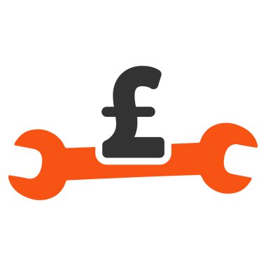 Düz vektör simgesi simgesi hizmet Lirası maliyet