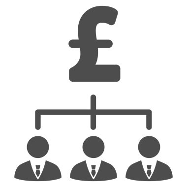 Lirası bankacı bağlantılar düz vektör simgesi simgesi