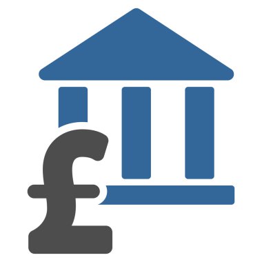 Kütüphane Pound ödeme düz vektör simgesi simgesi