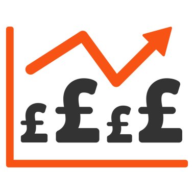 Lirası mali grafik düz vektör simgesi simgesi