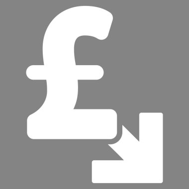 Lirası azalma düz vektör simgesi simgesi