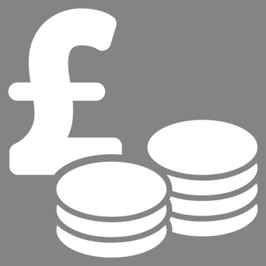 Düz vektör simgesi simgesi Lirası paraları