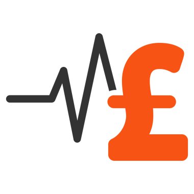 Lirası mali darbe düz vektör simgesi simgesi