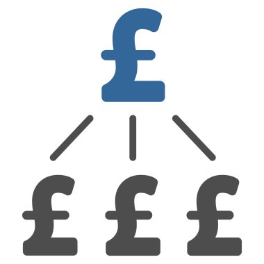 Pound Financial Structure Flat Vector Icon Symbol