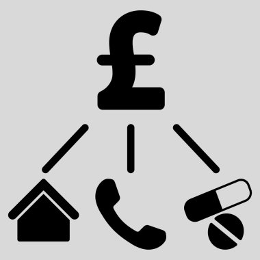 Hayat Lirası düz vektör simgesi simgesi giderleri