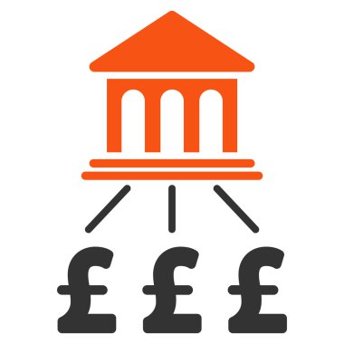 Lirası banka düzeni düz vektör simgesi simgesi