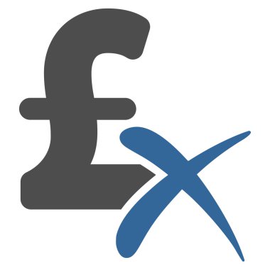 Lirası düz vektör simgesi simgesi reddetmek