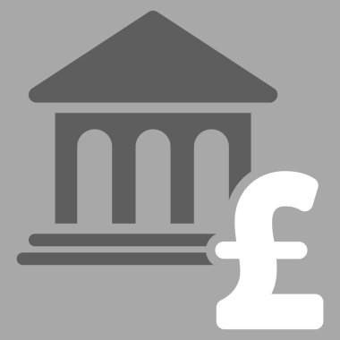 Müze Pound ödeme düz vektör simgesi simgesi