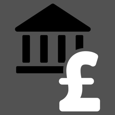 Lirası banka düz vektör simgesi simgesi