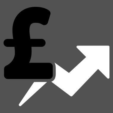 Lirası fiyat büyüme düz vektör simgesi simgesi