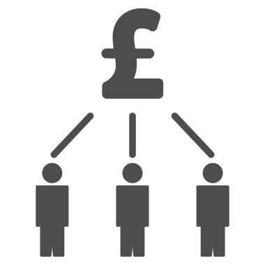 Lirası Crowdfunding düz vektör simgesi simgesi