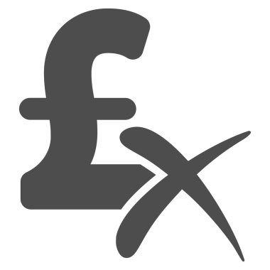 Lirası düz vektör simgesi simgesi reddetmek