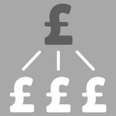 Pound Financial Structure Flat Vector Icon Symbol