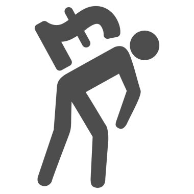 Lirası para kurye düz vektör simgesi simgesi