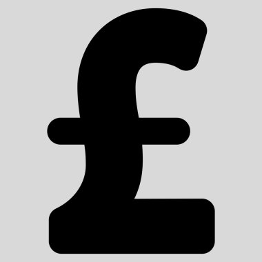 Pound Sterling düz vektör simgesi simgesi