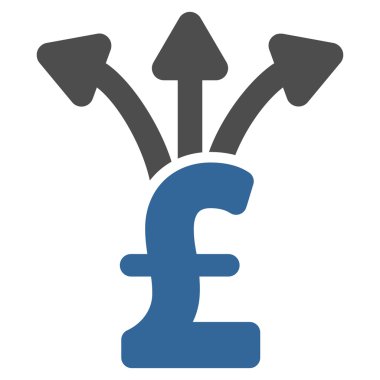 Paylaşım Lirası düz vektör simgesi simgesi