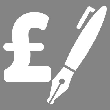 Kalem Lirası fiyat düz vektör simgesi simgesi