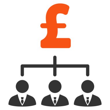 Lirası bankacı bağlantılar düz vektör simgesi simgesi