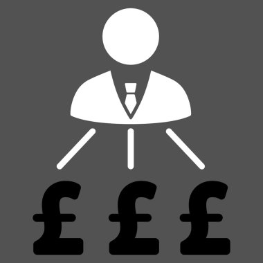 İşadamı Pound Giderleri Düz Vektör Simge Sembolü