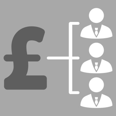 Personel Pound ödeme düz vektör simgesi simgesi
