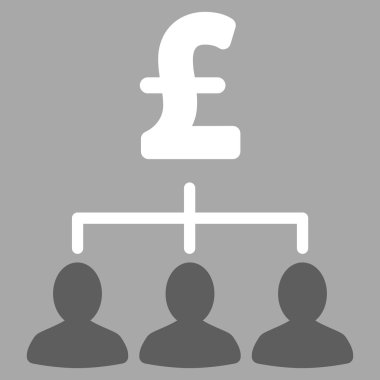 Pound ödeme ilişkiler vektör simgesi simgesi düz