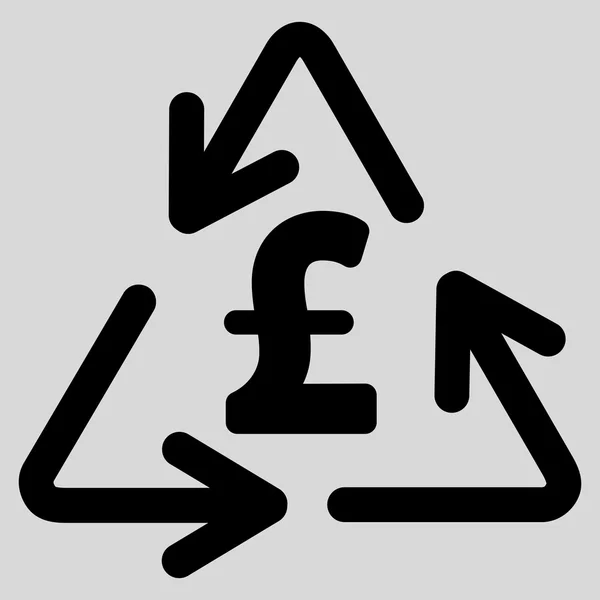 Recycling Pfund Kosten flache Vektor Symbol Symbol — Stockvektor
