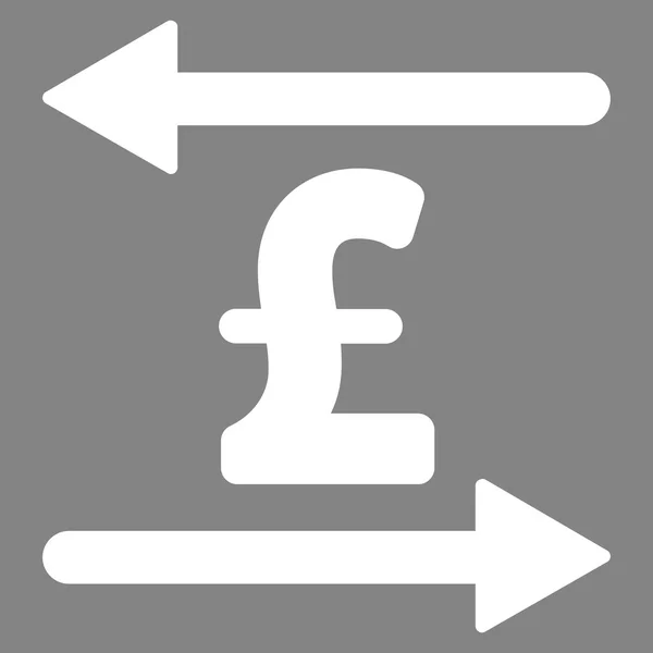 Transacções de libra Símbolo de ícone vetorial plano — Vetor de Stock