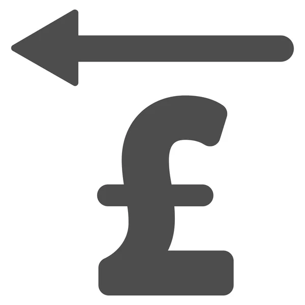 Libra de devolución de dinero plana Vector icono símbolo — Vector de stock