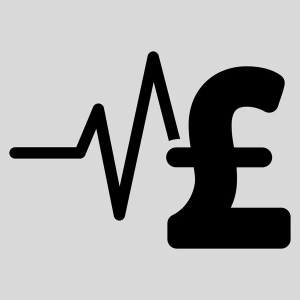 Font pénzügyi impulzus lapos Vector Icon szimbólum — Stock Vector
