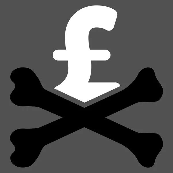 Mortal Pound Debt Flat Vector Icon Symbol — Stock Vector