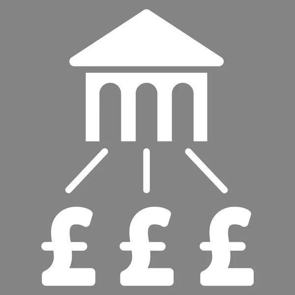 Funt Bank struktury płaskie wektor ikony Symbol — Wektor stockowy