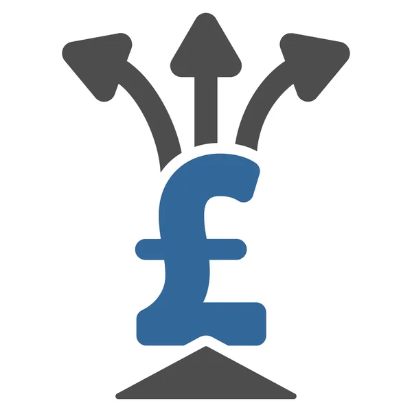 Pfund Aggregator flache Vektor Symbol Symbol — Stockvektor