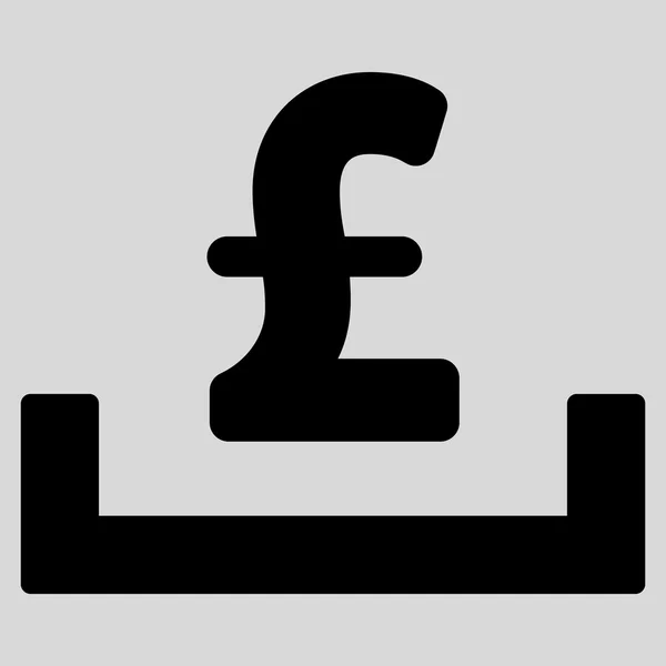 Símbolo plano do ícone do vetor da colocação do depósito da libra — Vetor de Stock