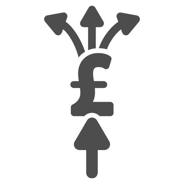 Rozdělit Libra platby ploché Vektorové ikonu symbolu — Stockový vektor