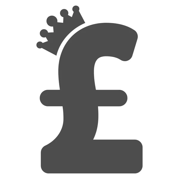 Símbolo plano do ícone do vetor da coroa da libra — Vetor de Stock