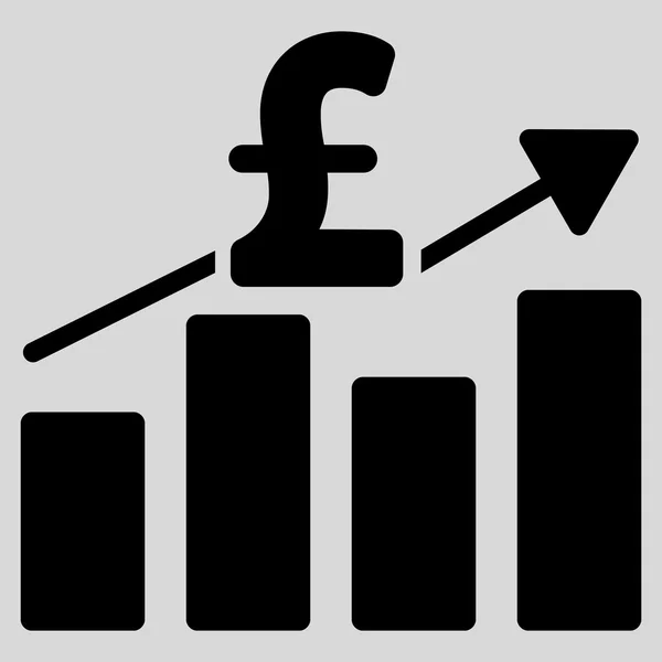 Pound Business Chart Flat Vector Icon Symbol