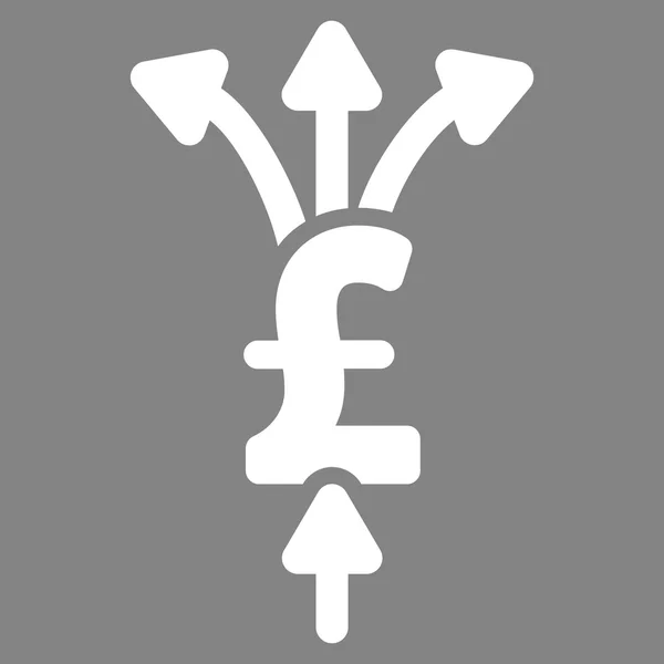 Teilen Pfund Zahlungen flache Vektor Symbol Symbol — Stockvektor