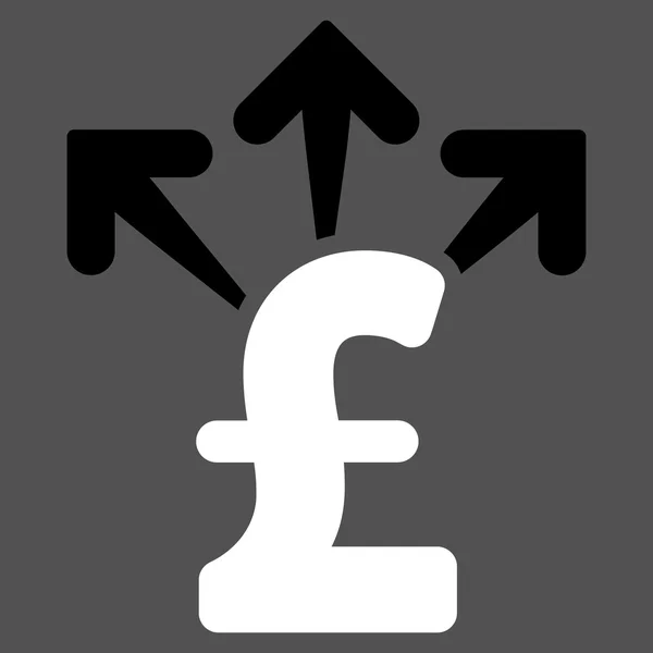 Geld ausgeben Pfund flache Vektor Symbol Symbol — Stockvektor