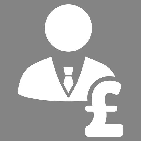Symbole d'icône vectorielle plate de banquier de livre — Image vectorielle