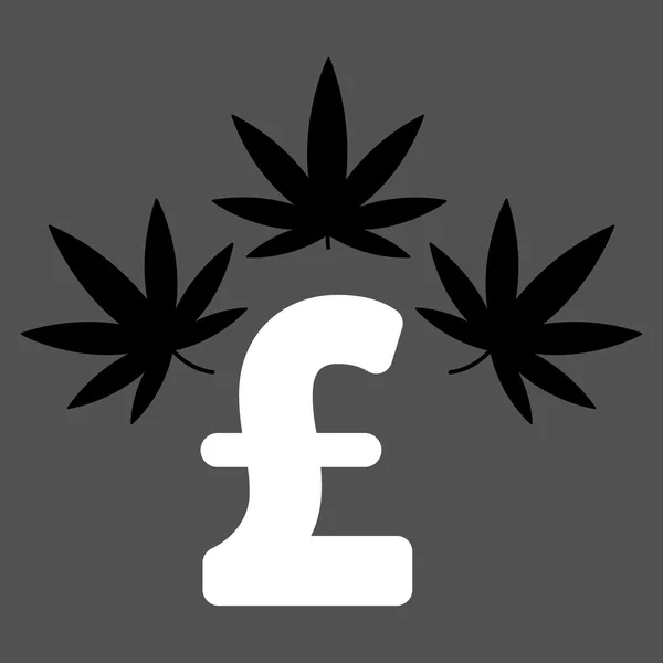 Cannabis Pfund Geschäft flache Vektor Symbol Symbol — Stockvektor
