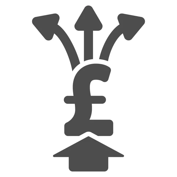 Share Pfund flache Vektor Symbol Symbol — Stockvektor