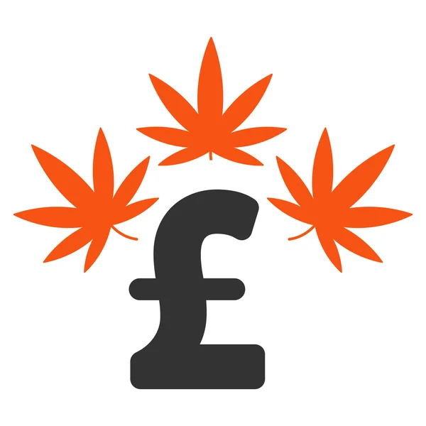 Libra de Cannabis Negocios Vector plano Icono Símbolo — Vector de stock