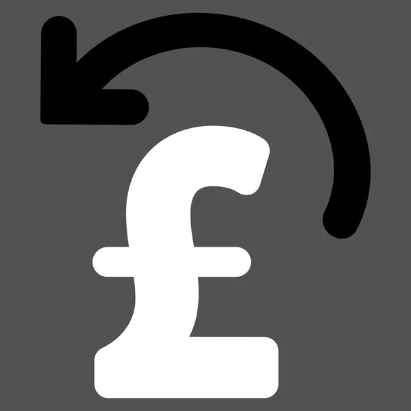 Undo Pound Payment Flat Vector Icon Symbol — Stock Vector