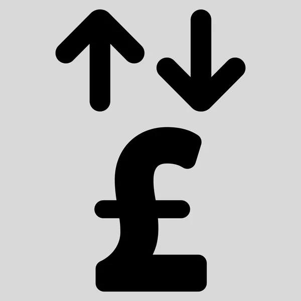 Pfund Transaktionen flaches Vektor Symbol Symbol — Stockvektor