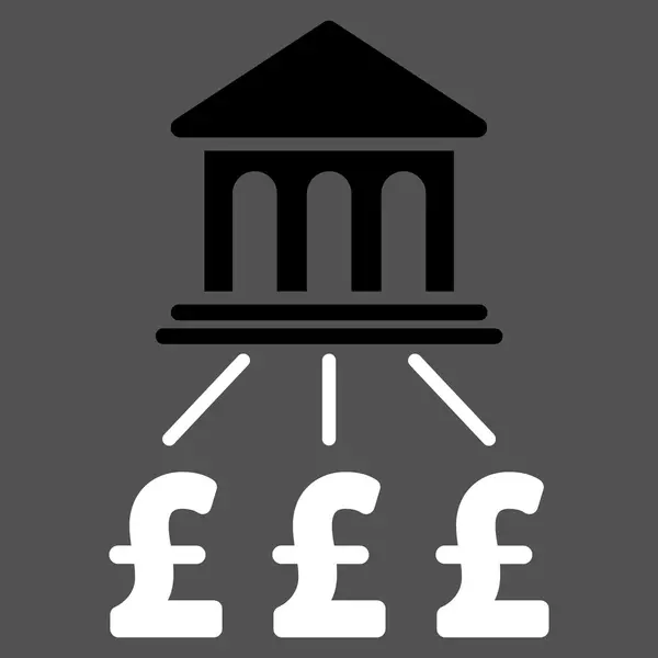 Funt Bank system płaskich wektor ikony Symbol — Wektor stockowy